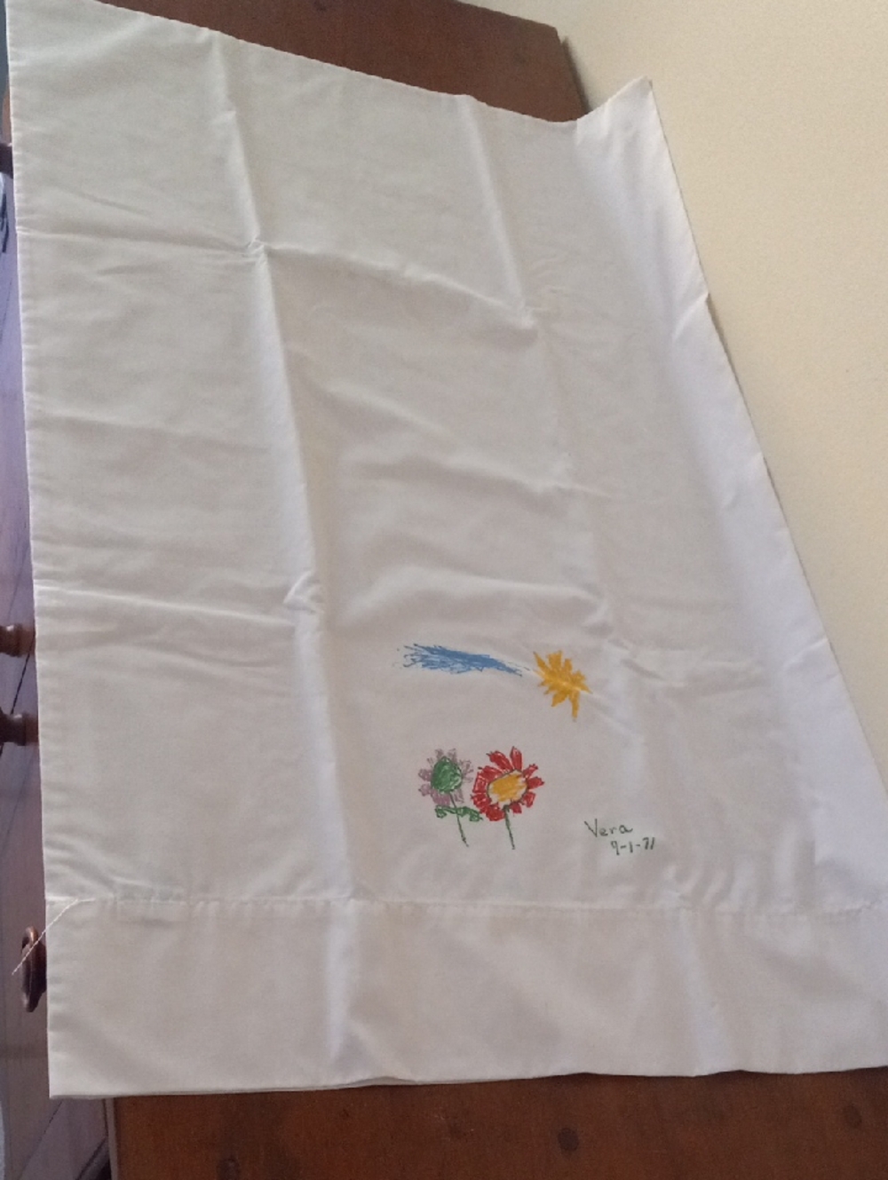 Vintage 1970’s Child Art Pillow Cases. Set Of 3 - Picture 3 of 10